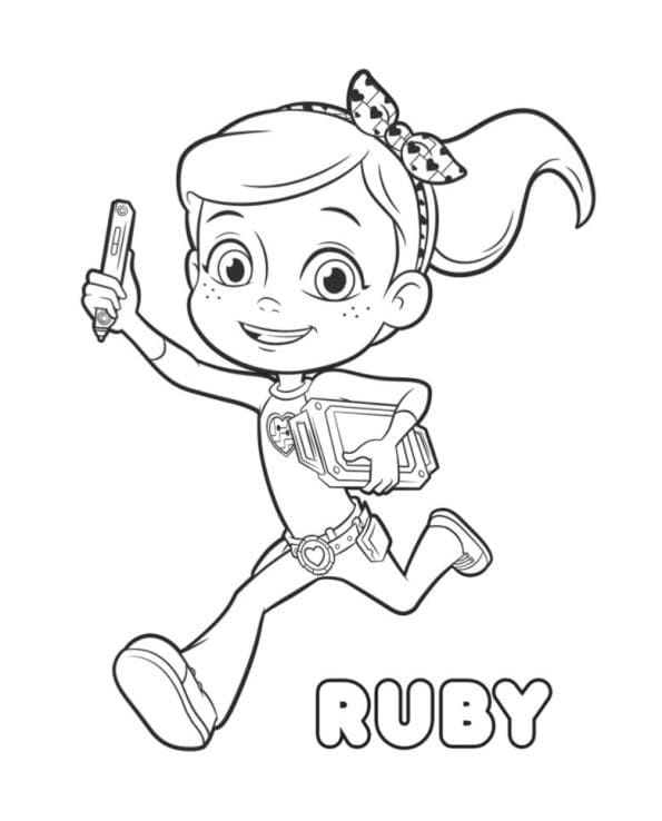 Desenho deRuby de Rusty Rivets para colorir