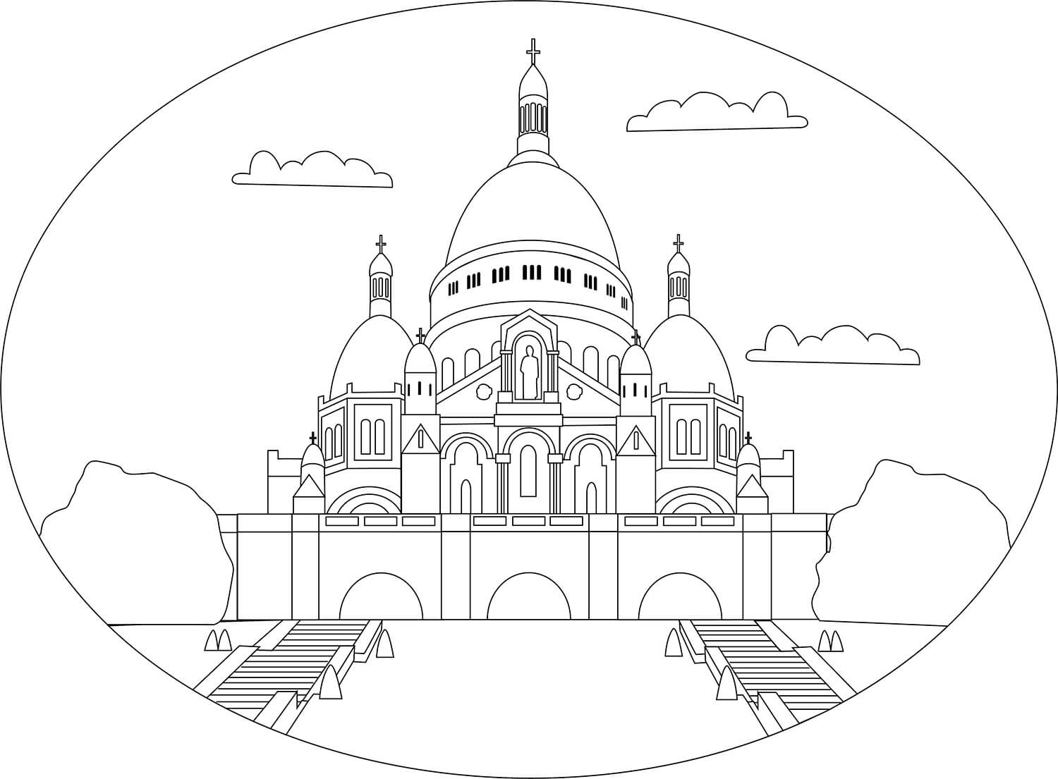 Desenho deSacre Coeur para colorir