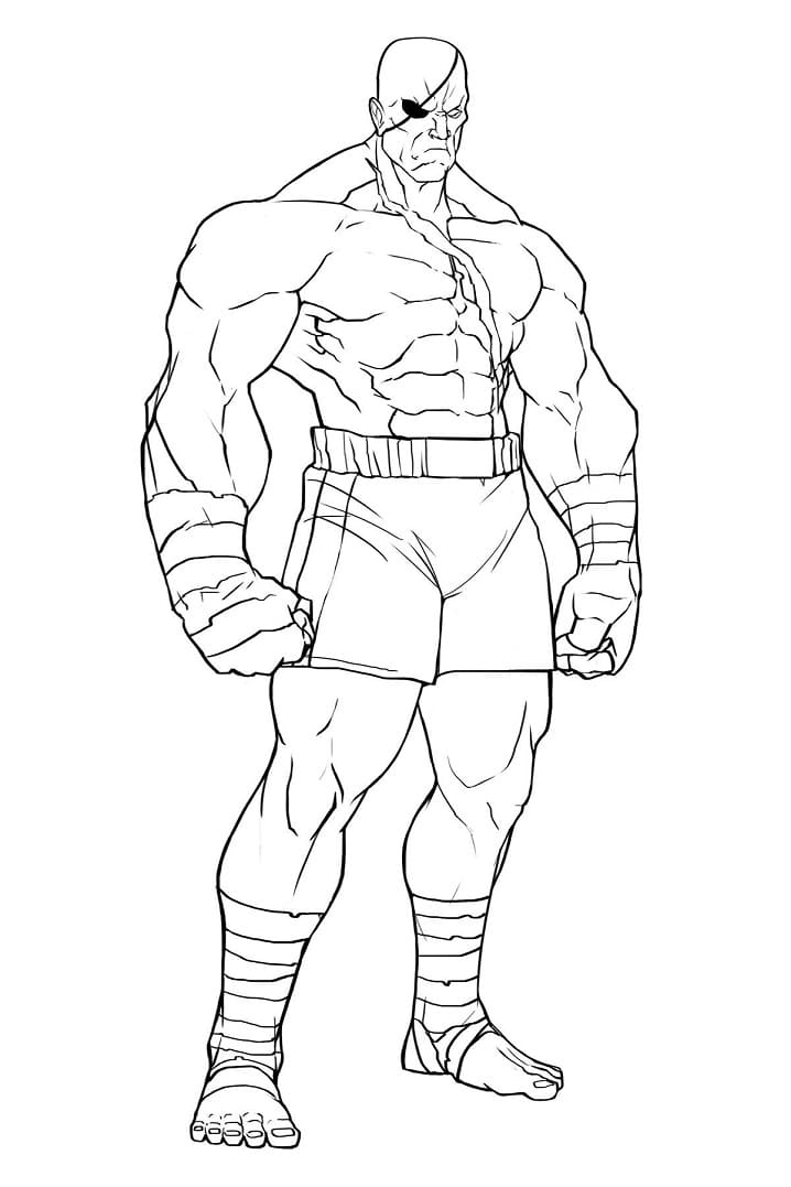 Desenho deSagat para colorir