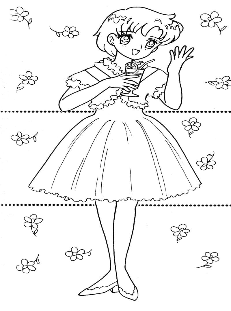 Desenho deSailor Mercury 5 para colorir