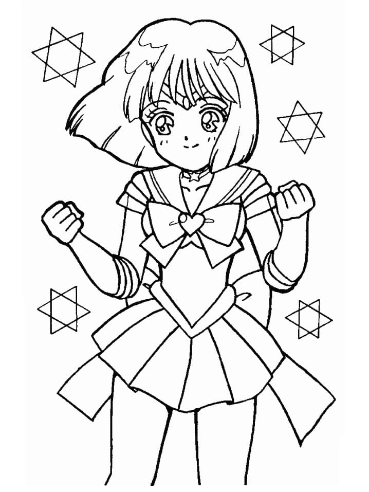 Desenho deSailor Saturn para colorir