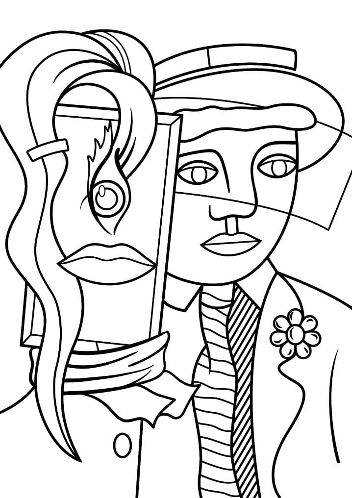 Desenho deSaindo por Roy Lichtenstein para colorir