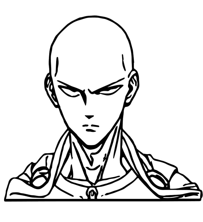 Desenho deSaitama de One Punch Man para colorir