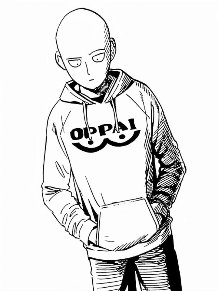 Desenho deSaitama para colorir