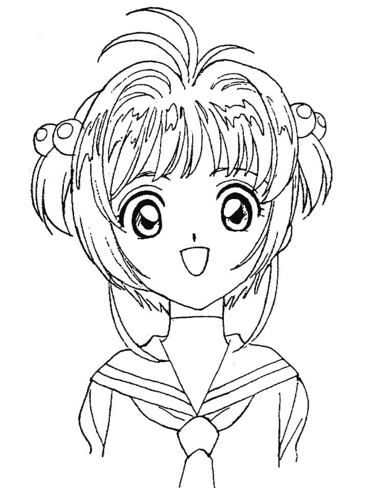 Desenho deSakura Fofa 2 para colorir