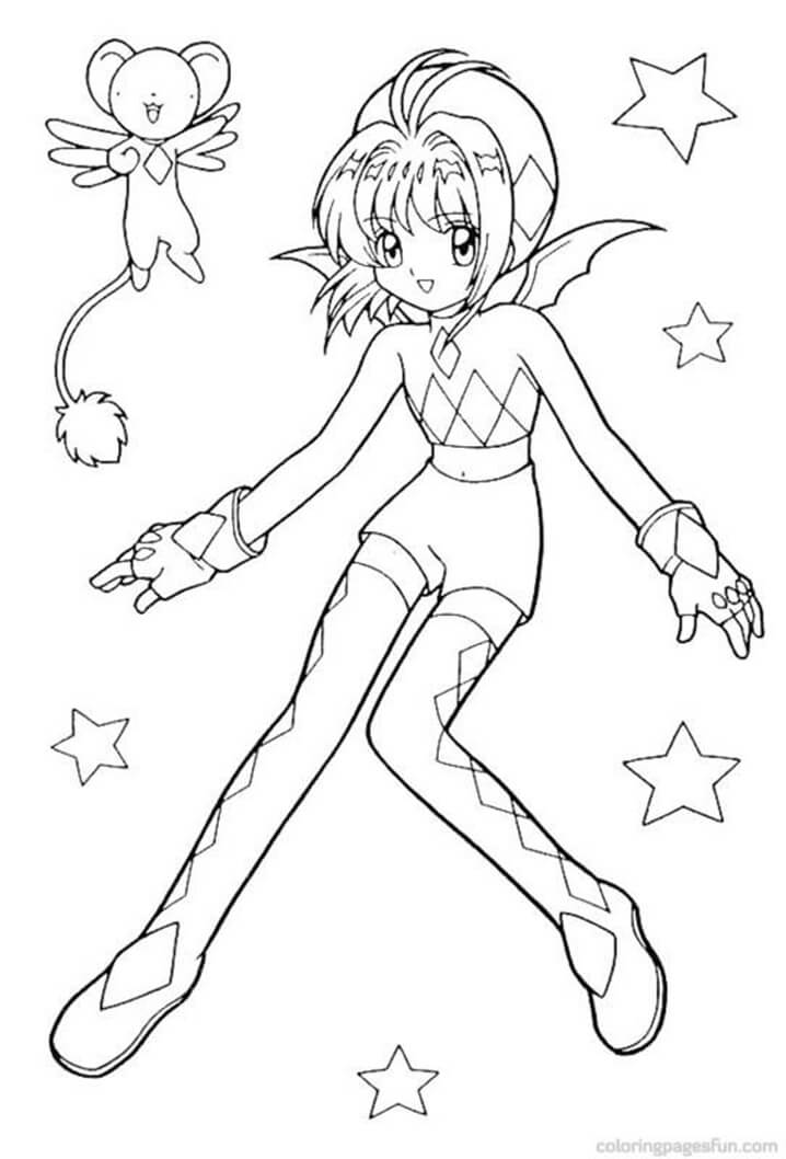 Desenho deSakura Kinomoto 1 para colorir