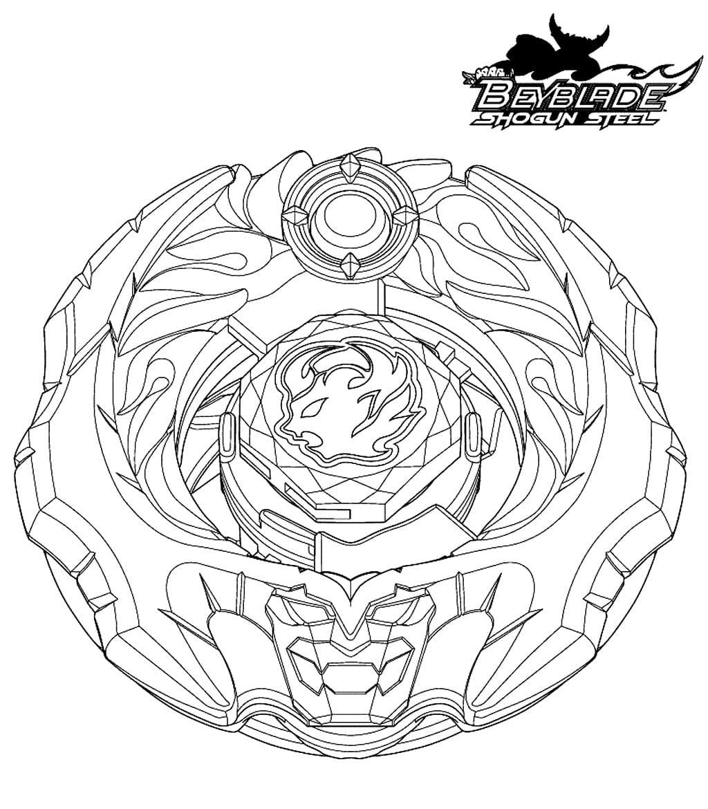 Desenho deSamurai Ifrit W145CF Beyblade para colorir