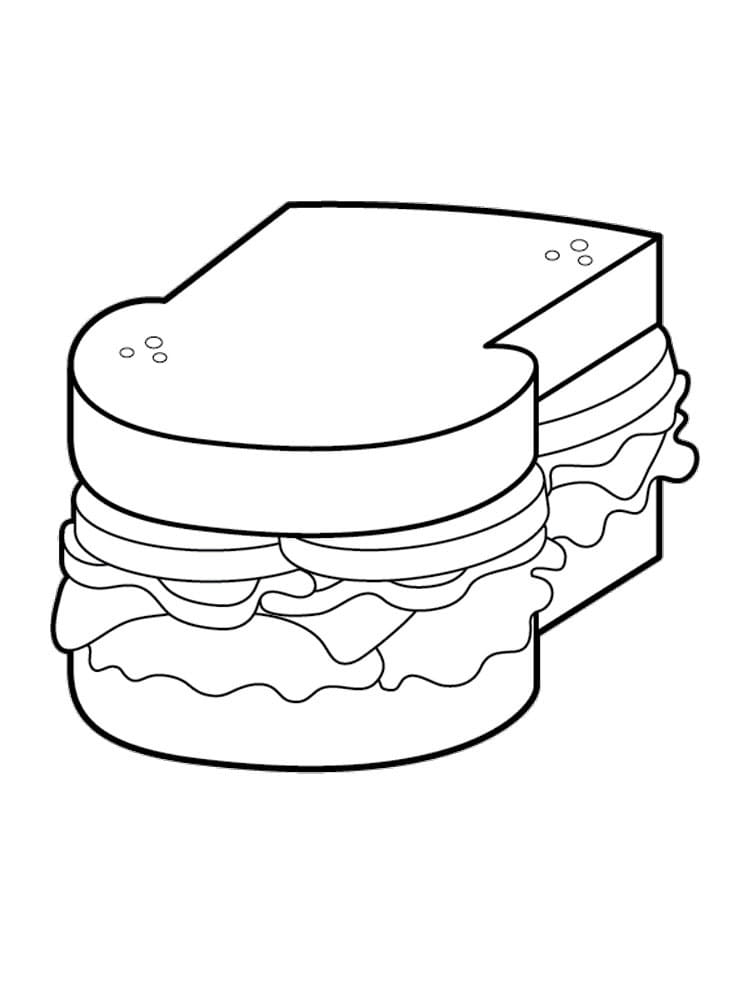 Desenhos de Sanduíche para colorir