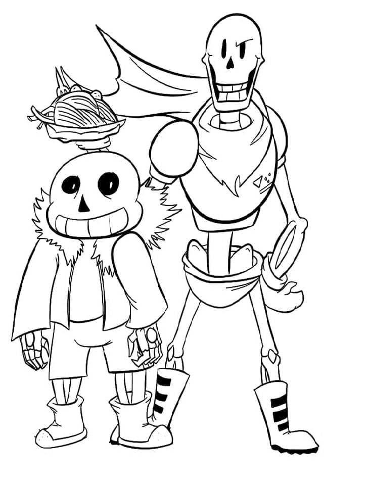 Desenho deSans com Papyrus para colorir