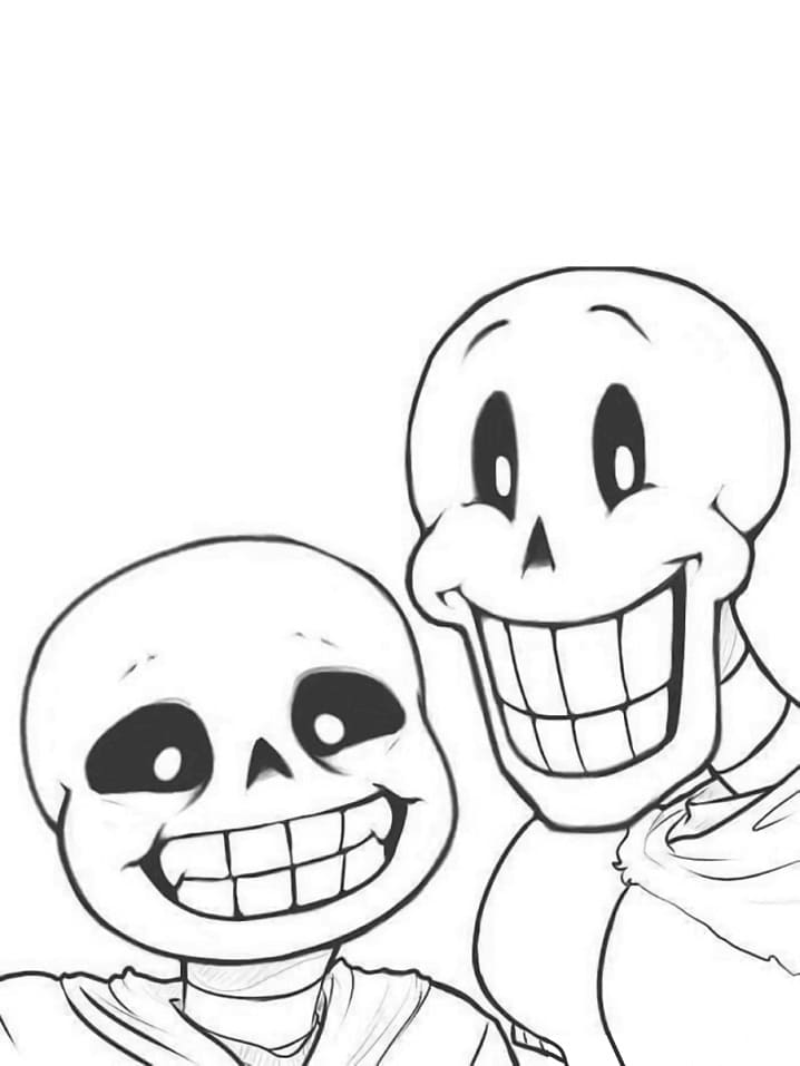 Desenho deSans e Papyrus para colorir