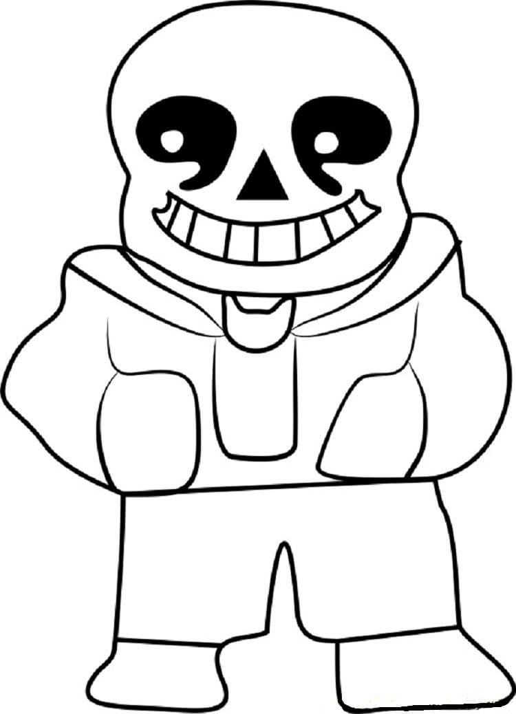 Desenho deSans Undertale para colorir