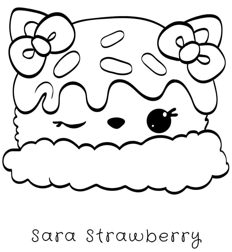 Desenho deSara Strawberry Num Noms para colorir