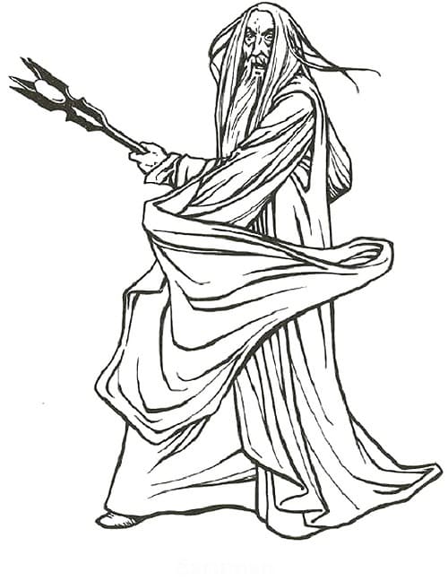 Desenho deSaruman para colorir