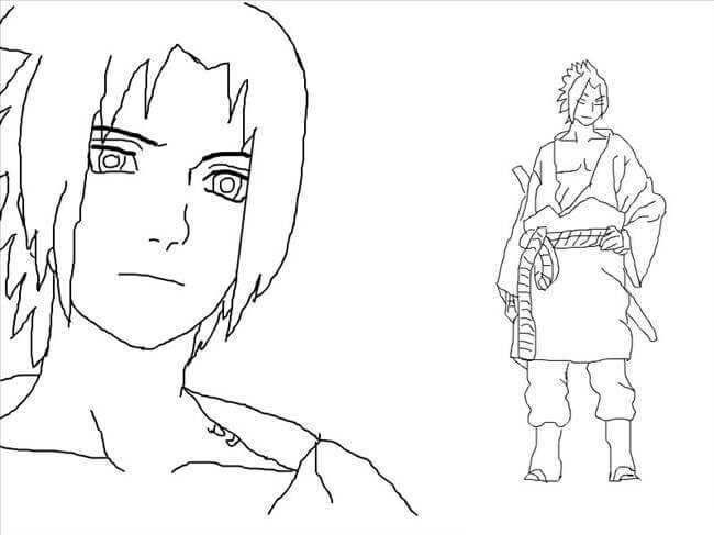 Desenho deSasuke Legal 4 para colorir