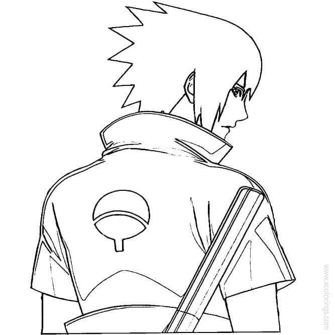 Desenho deSasuke Legal para colorir