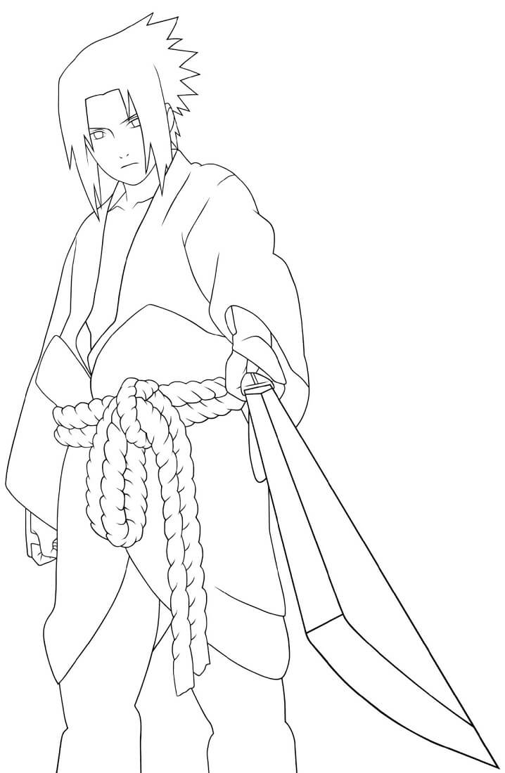 Desenho deSasuke 1 para colorir