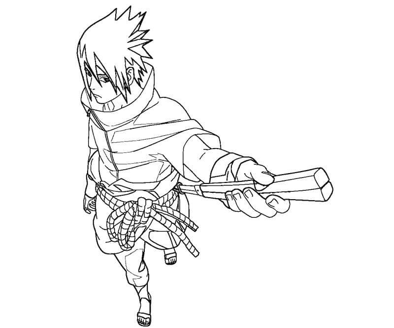 Desenho deSasuke 2 para colorir