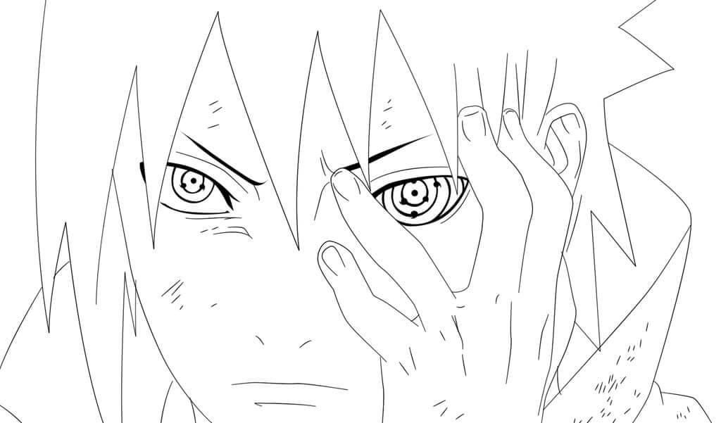 Desenho deSasuke Poderoso 3 para colorir