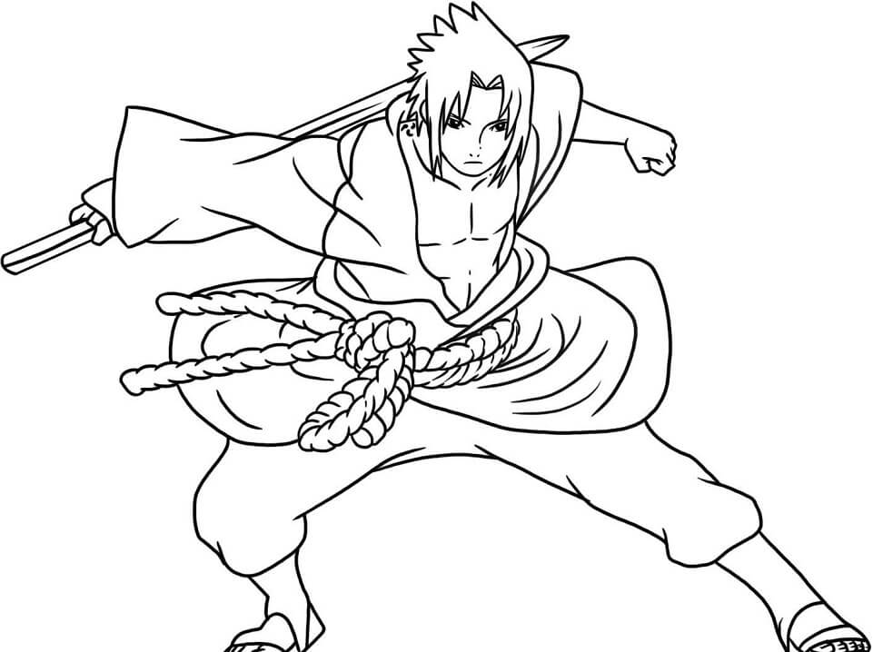 Desenho deSasuke Poderoso 6 para colorir