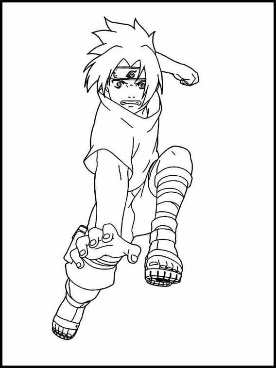 Desenho deSasuke Zangado 2 para colorir