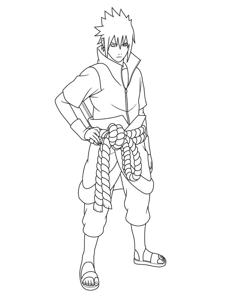 Desenho deSasuke Zangado 5 para colorir