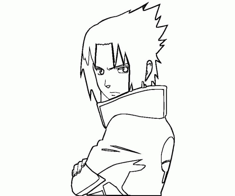 Desenho deSasuke Zangado 6 para colorir