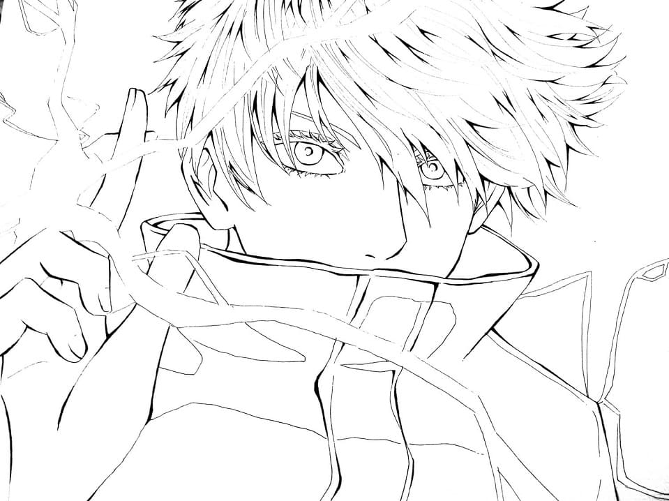 Desenho deSatoru Gojo 4 para colorir