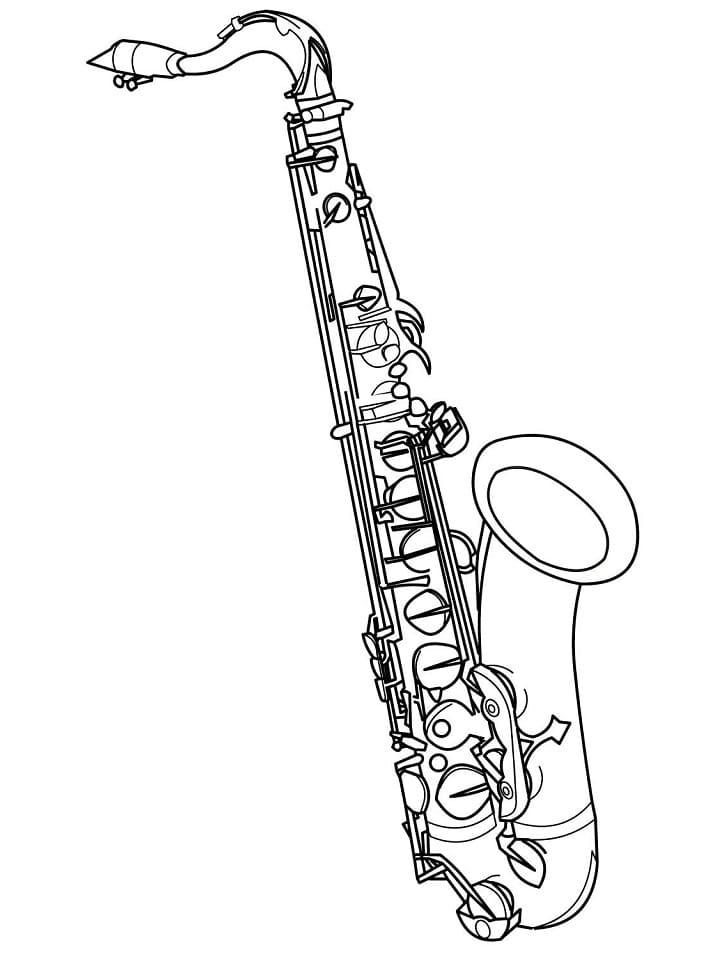 Desenho deSaxofone 10 para colorir