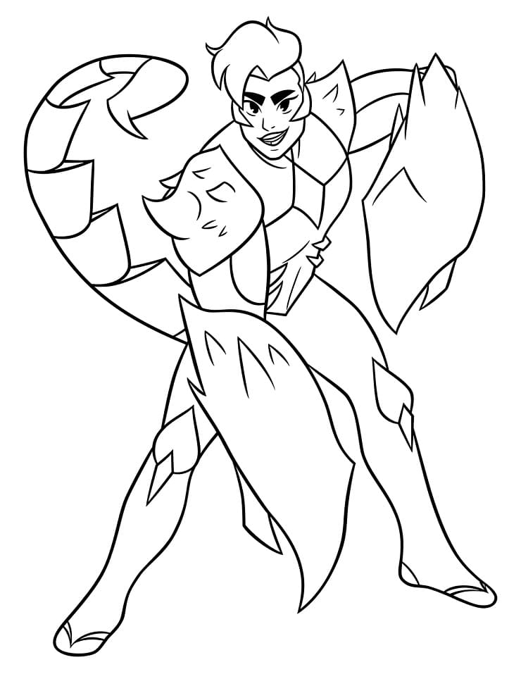 Desenho deScorpia de She-Ra para colorir