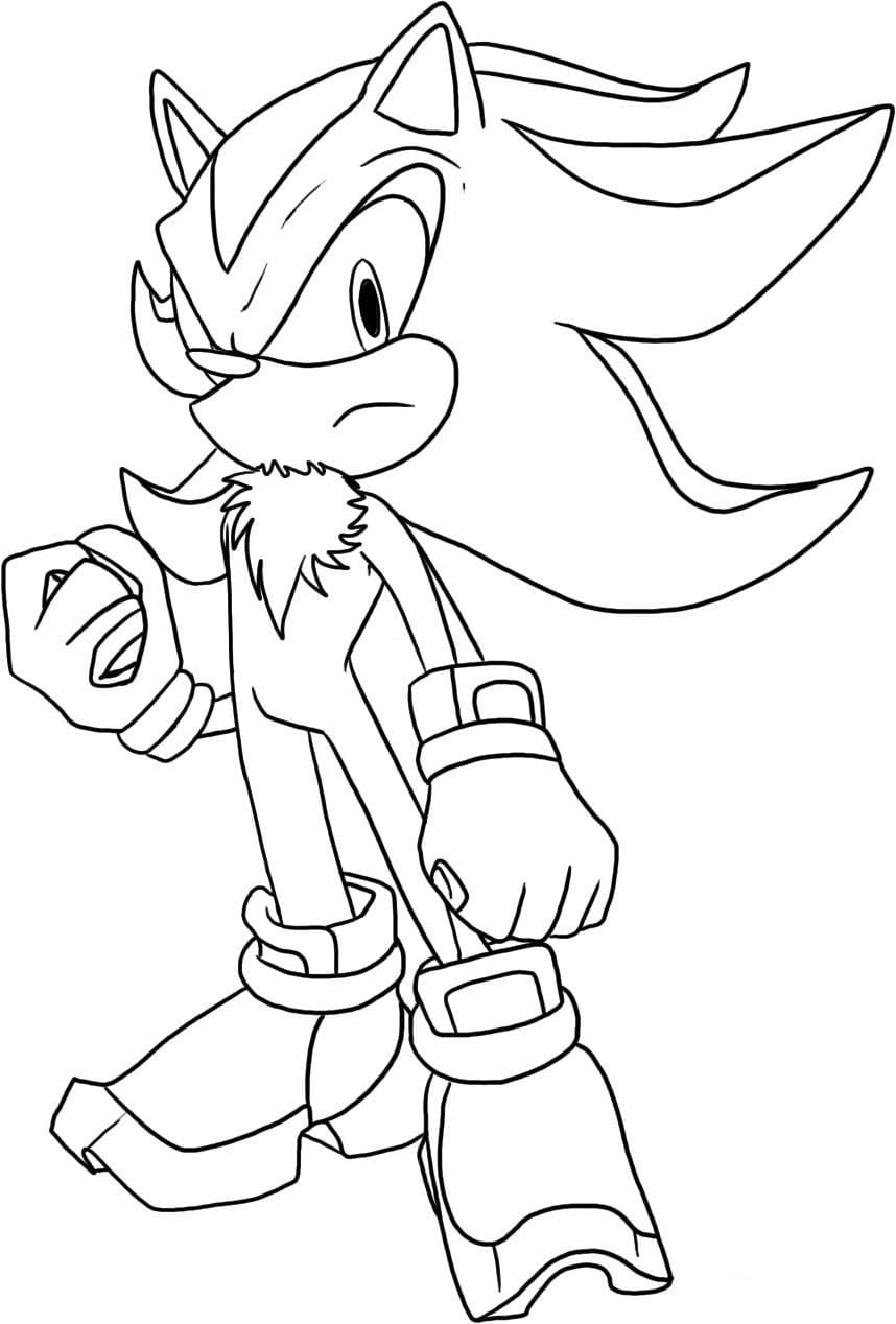 Desenho deShadow de Sonic para colorir