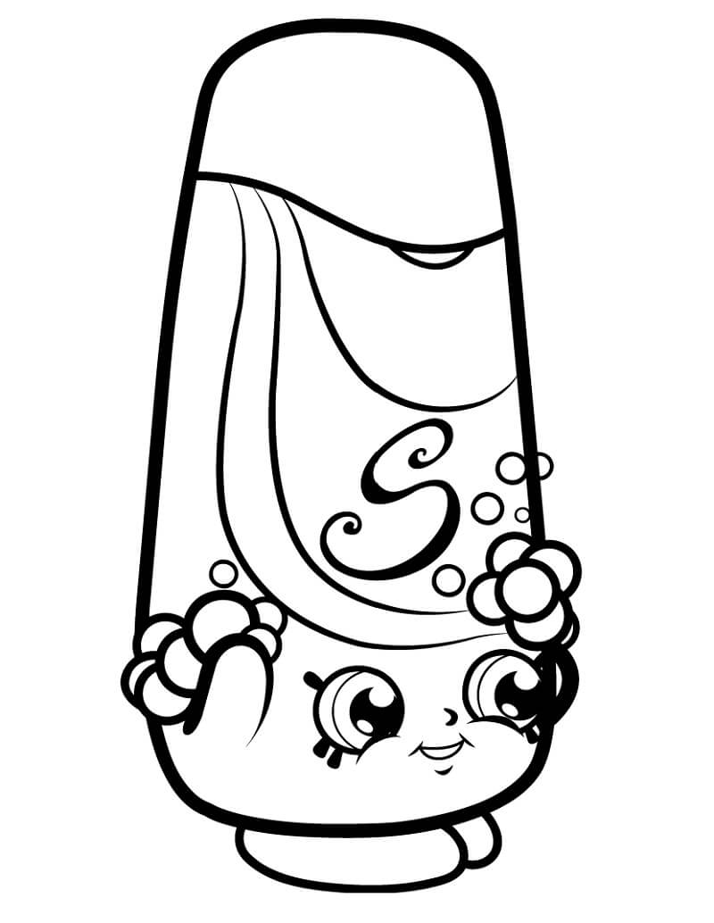 Desenho de Shampy Shopkins para colorir