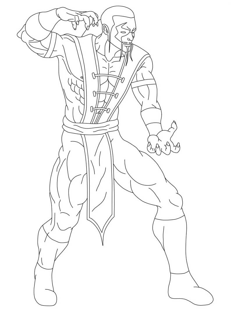 Desenho deShang Tsung Mortal Kombat para colorir