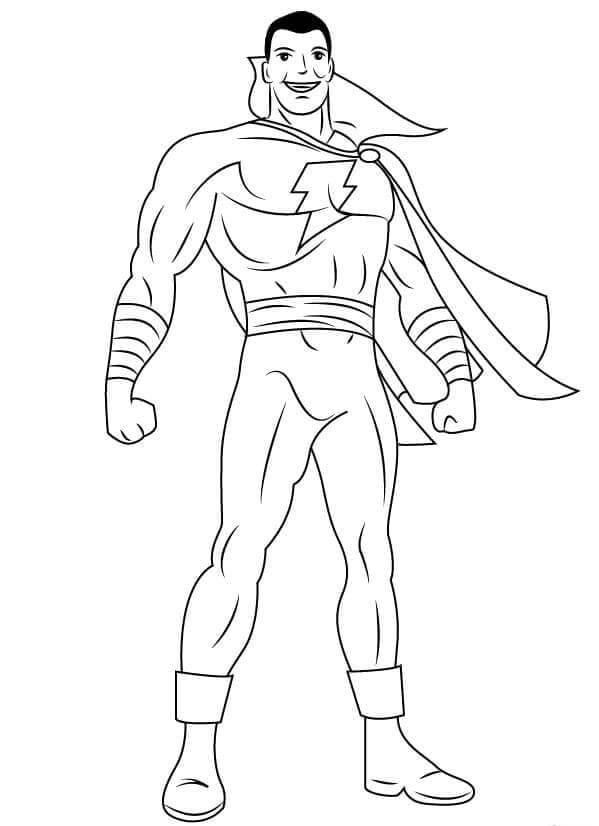 Desenhos de Shazam para colorir