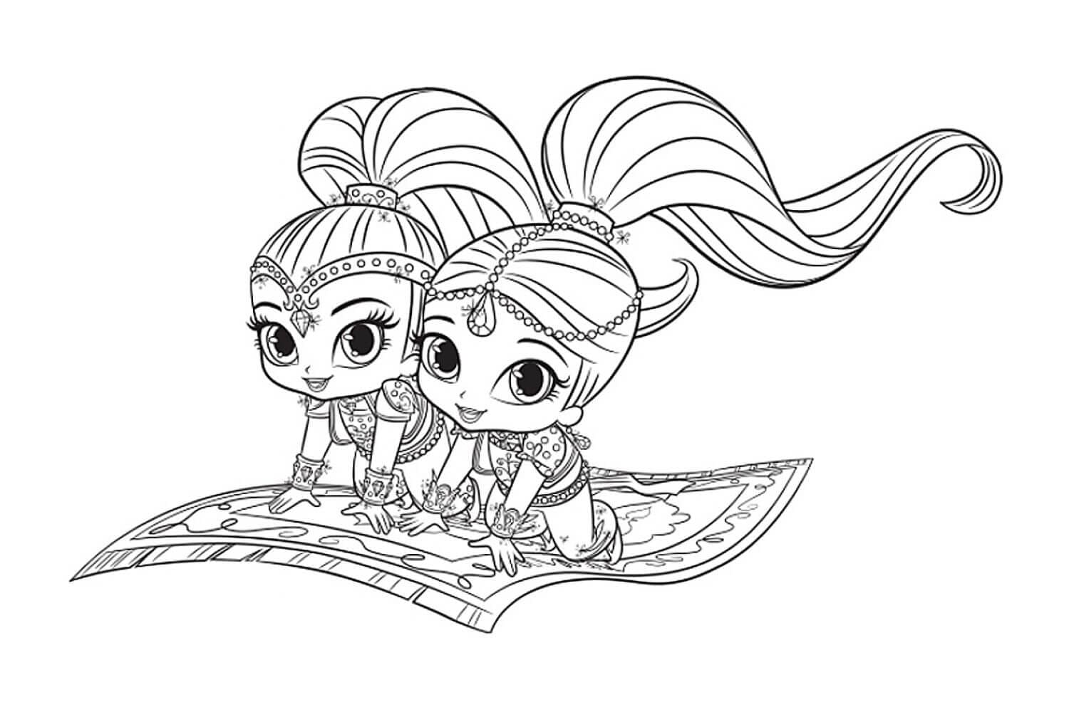 Desenho deShimmer e Shine 3 para colorir