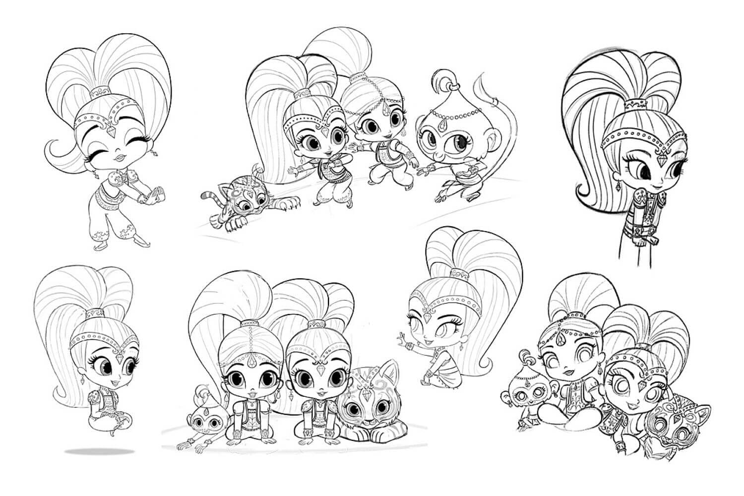 Desenho deShimmer e Shine 4 para colorir