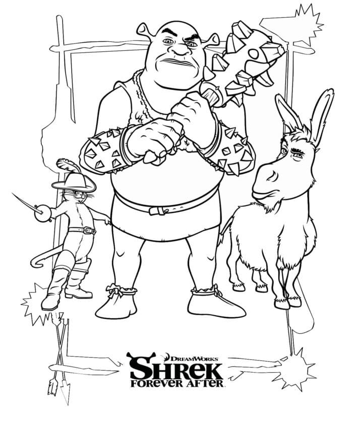 Desenhos de Shrek para colorir