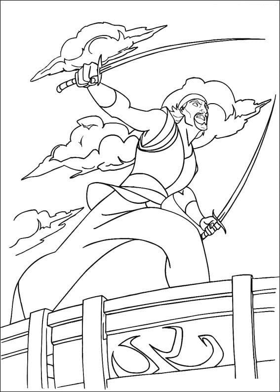 Desenho deSinbad 2 para colorir