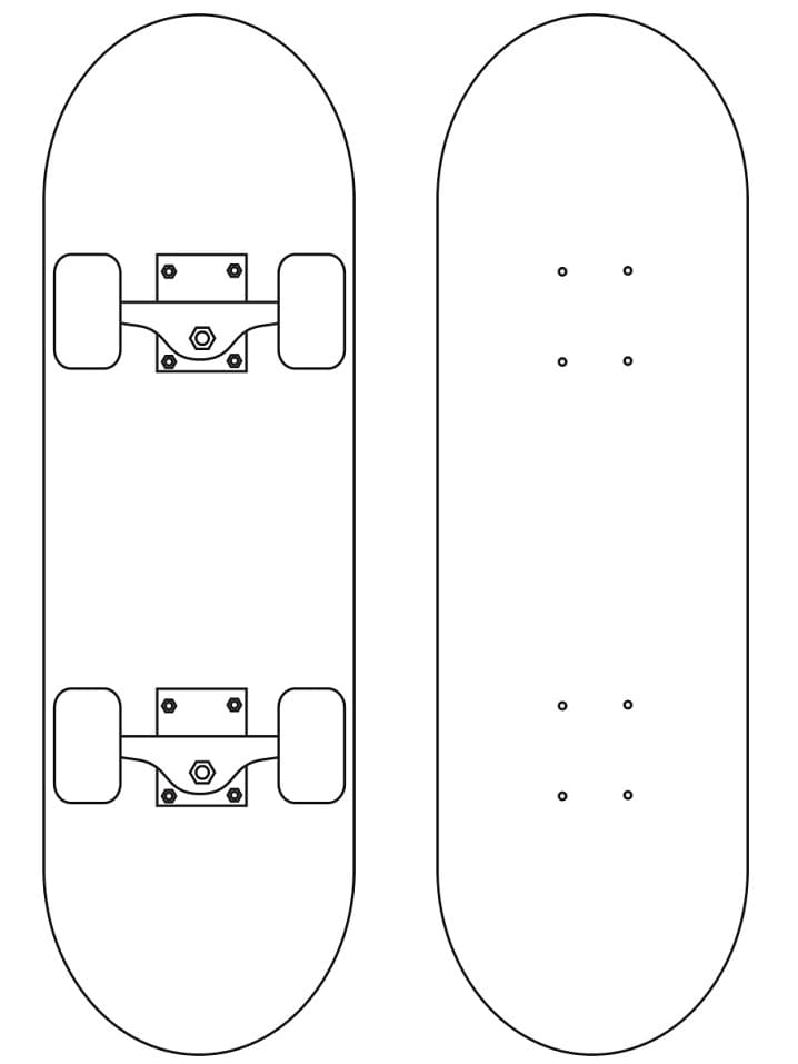 Desenho deSkate 3 para colorir