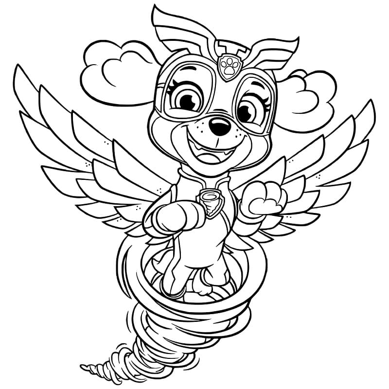 Desenho deSkye de Patrulha Canina 5 para colorir