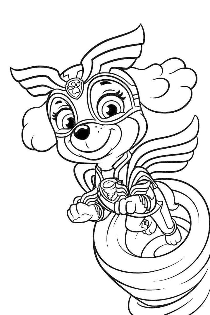 Desenho deSkye de Patrulha Canina 6 para colorir