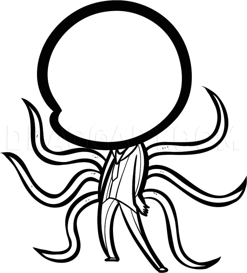 Desenho deSlenderman Engraçado 1 para colorir