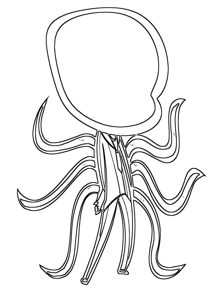 Desenho deSlenderman Engraçado 2 para colorir