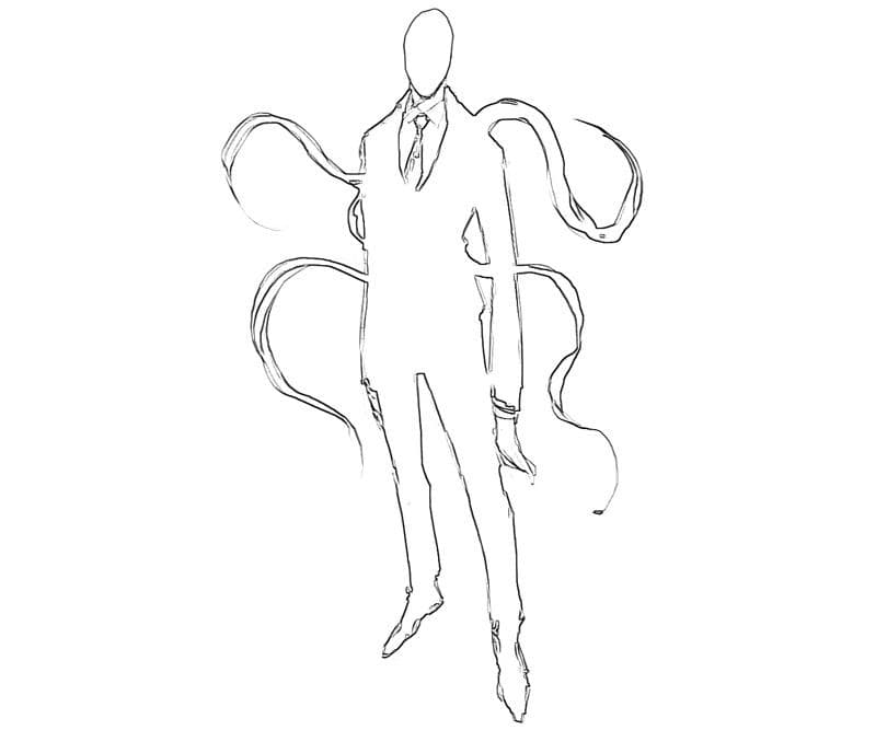 Desenho deSlenderman 3 para colorir