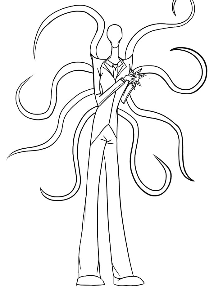 Desenho deSlenderman 4 para colorir