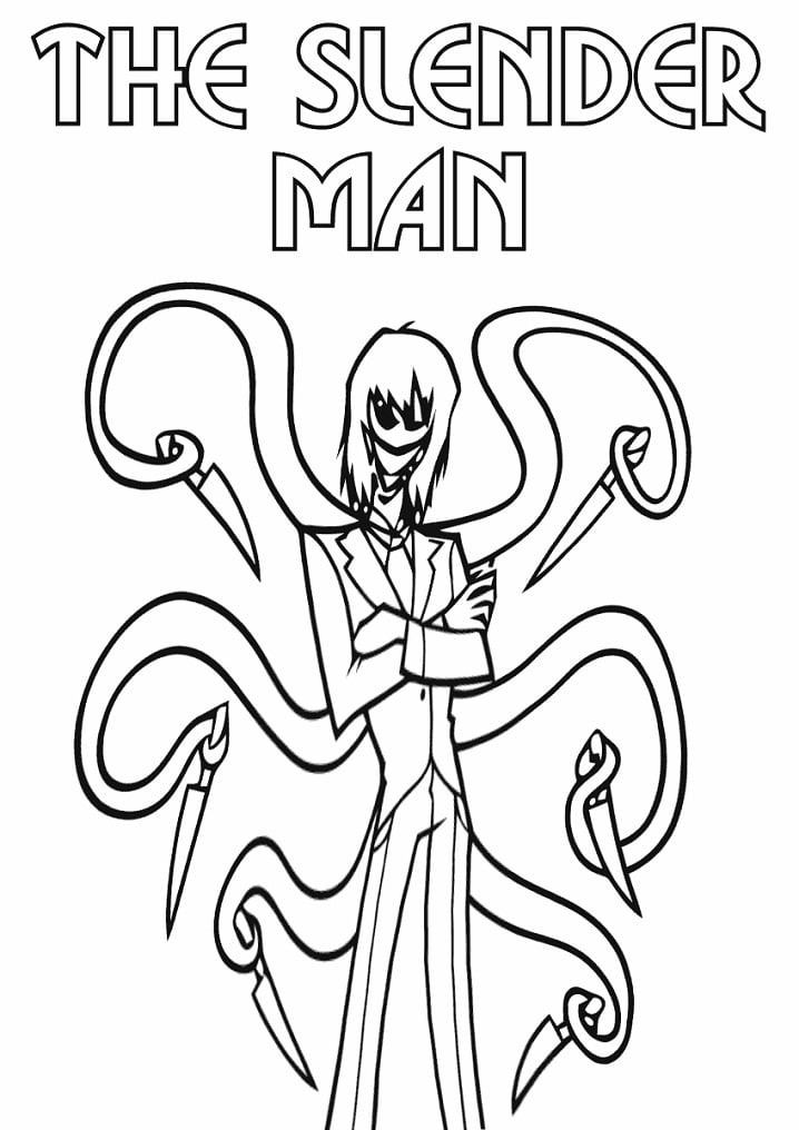 Desenho deSlenderman Perigoso 5 para colorir