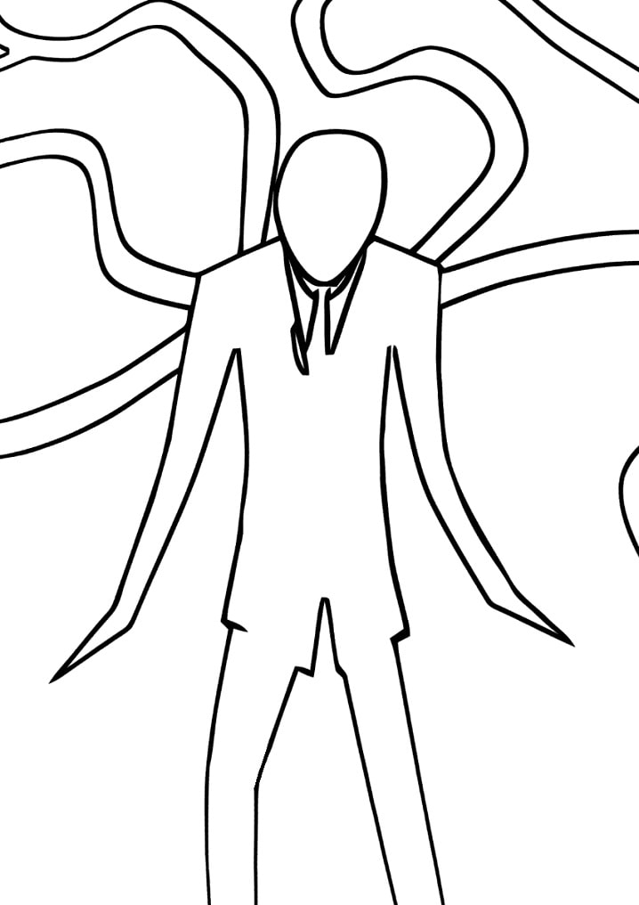 Desenho deSlenderman Perigoso para colorir