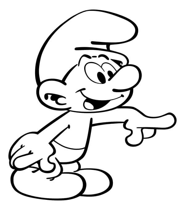 Desenho deSmurf Desastrado 4 para colorir