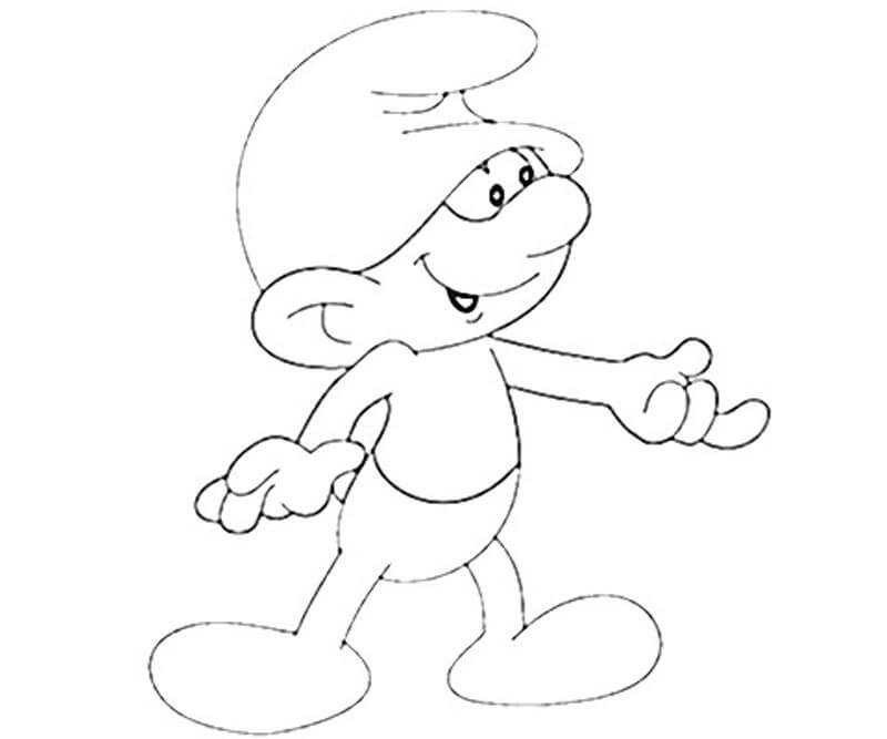 Desenho deSmurf Desastrado 6 para colorir