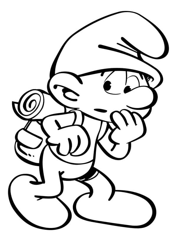 Desenho deSmurf Desastrado 8 para colorir