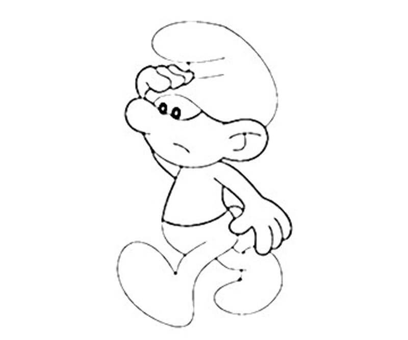 Desenho deSmurf Desastrado 9 para colorir